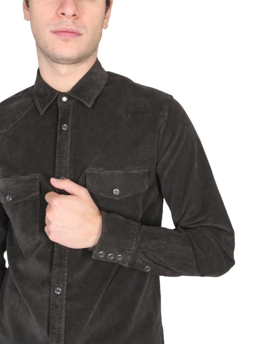 Dark Brown Solid Shirt 4