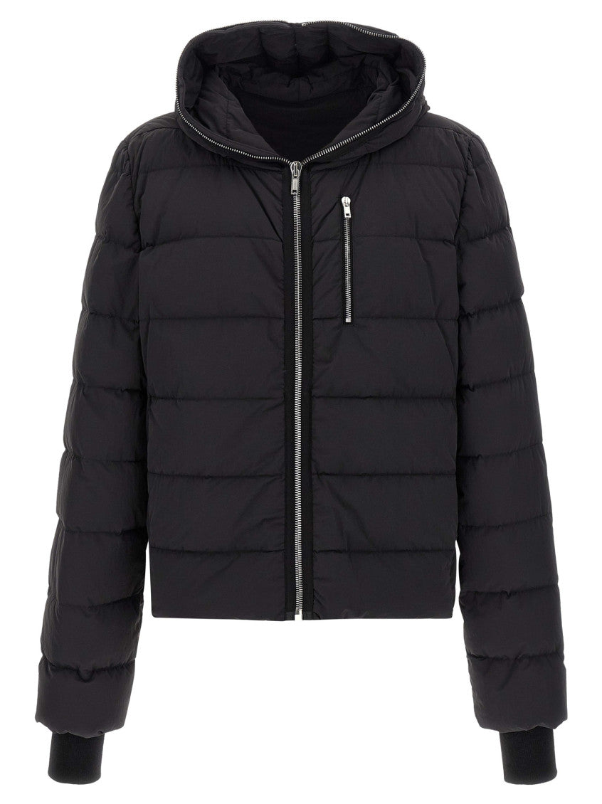 Black Quilted Hood Jacket 1