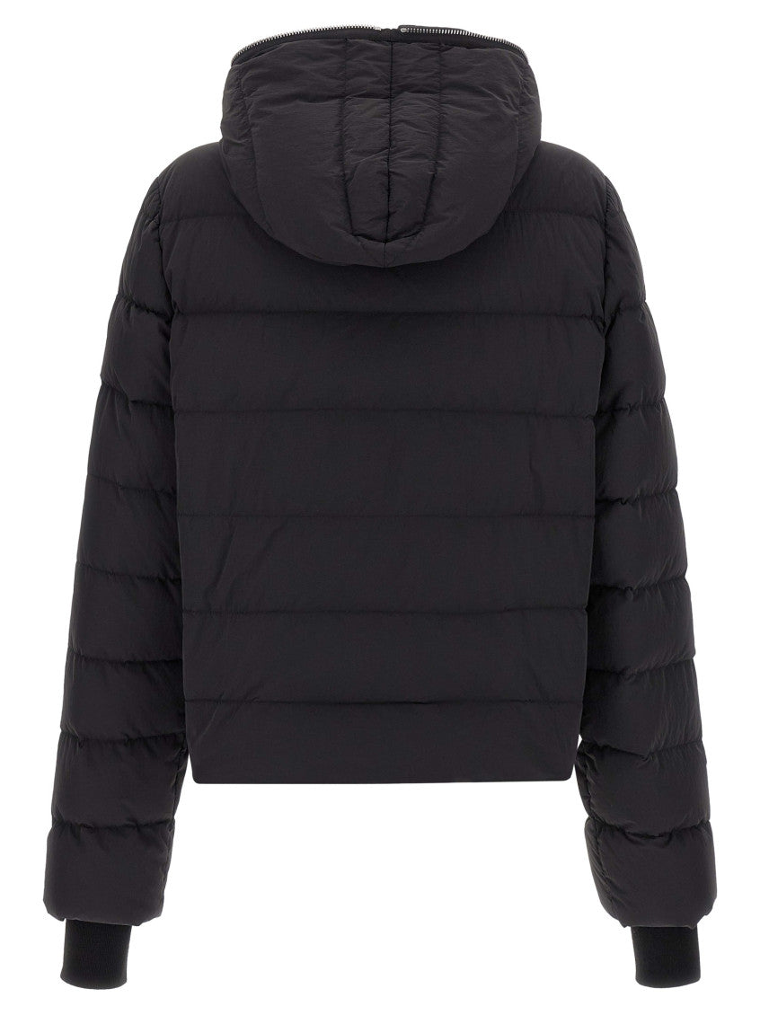 Black Quilted Hood Jacket 2