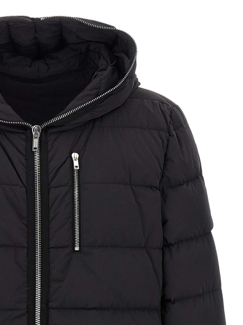 Black Quilted Hood Jacket 3