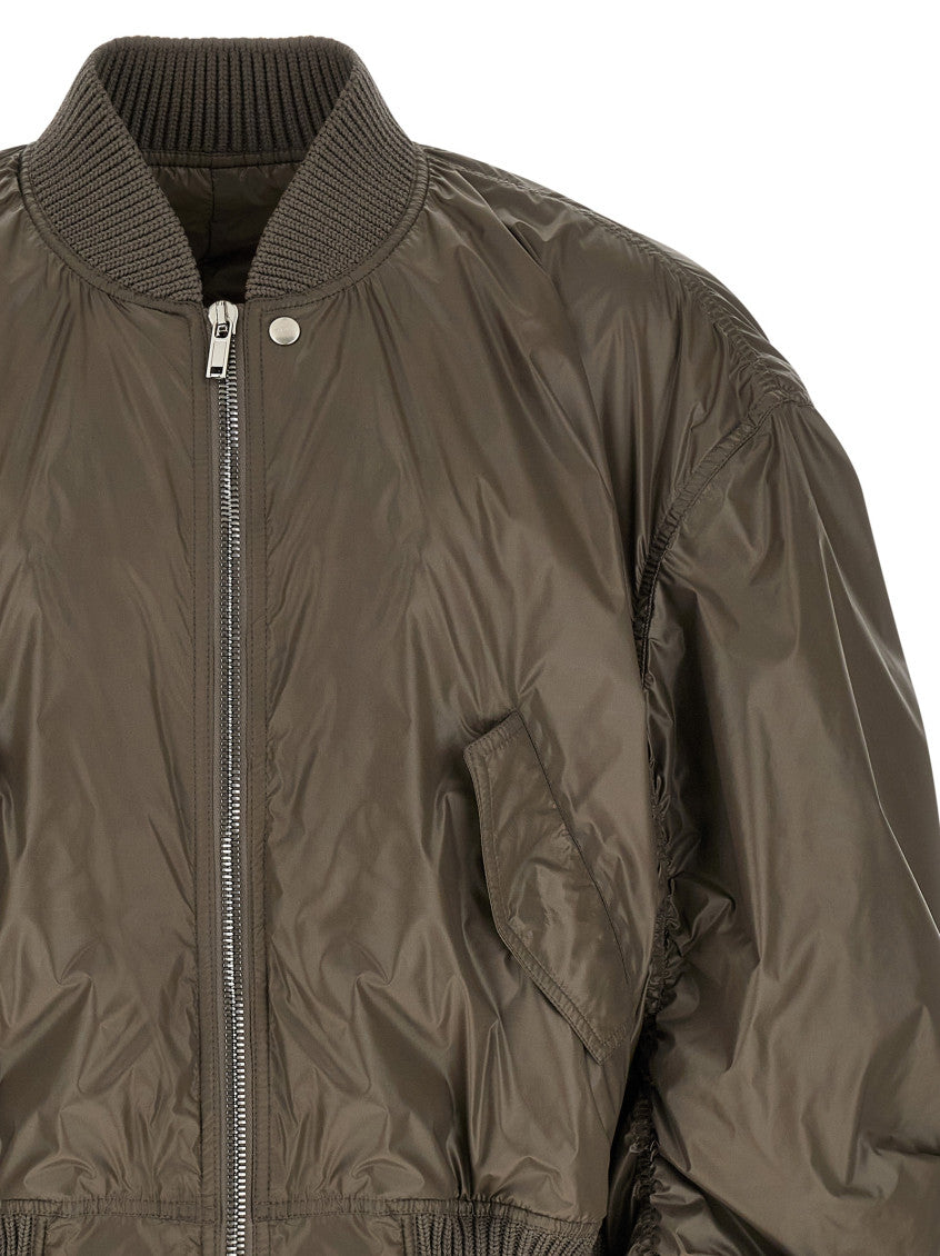 Grey Solid Bomber Jacket 3
