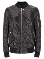 Black Solid Bomber Jacket 1