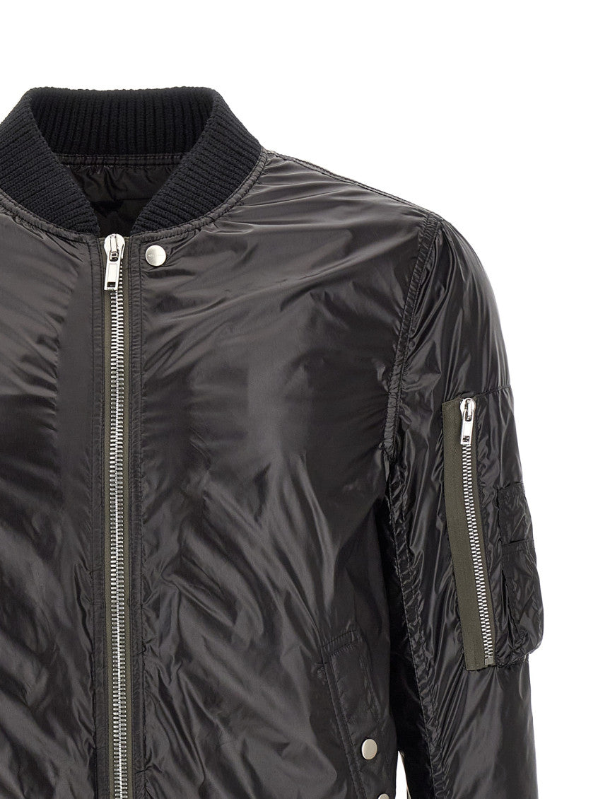 Black Solid Bomber Jacket 3