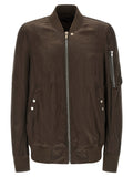 Brown Solid Bomber Jacket 1