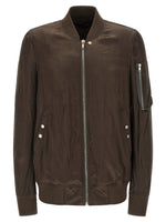 Brown Solid Bomber Jacket 1