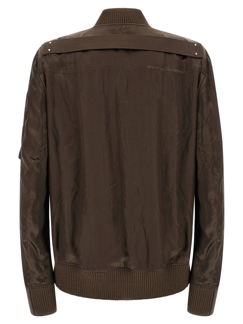 Brown Solid Bomber Jacket 2