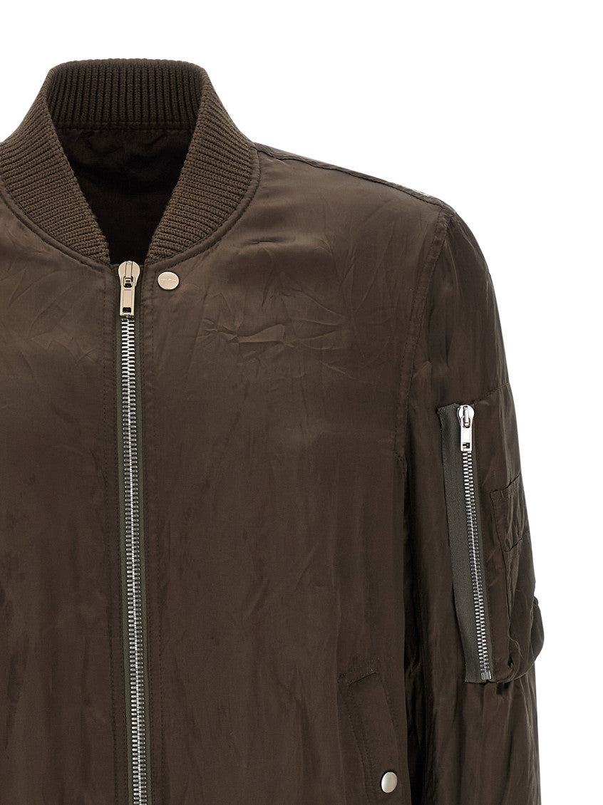 Brown Solid Bomber Jacket 3