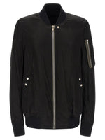 Black Solid Bomber Jacket 1