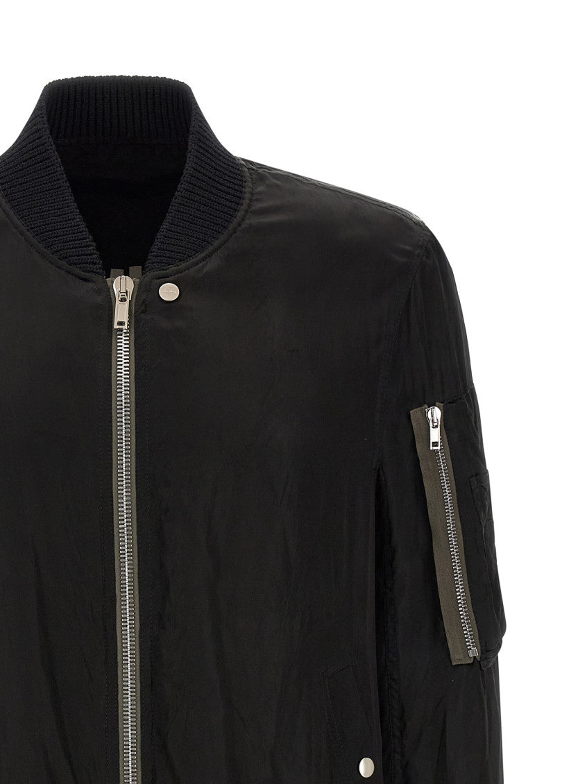 Black Solid Bomber Jacket 3
