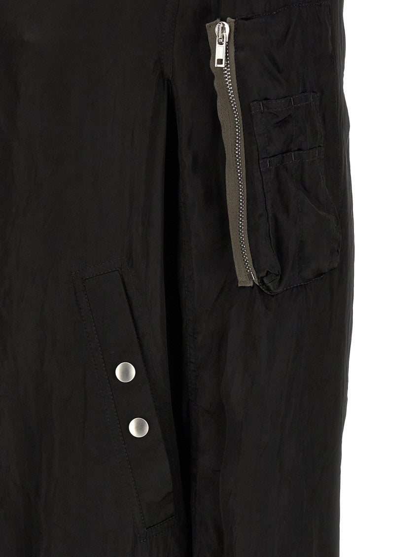 Black Solid Bomber Jacket 4