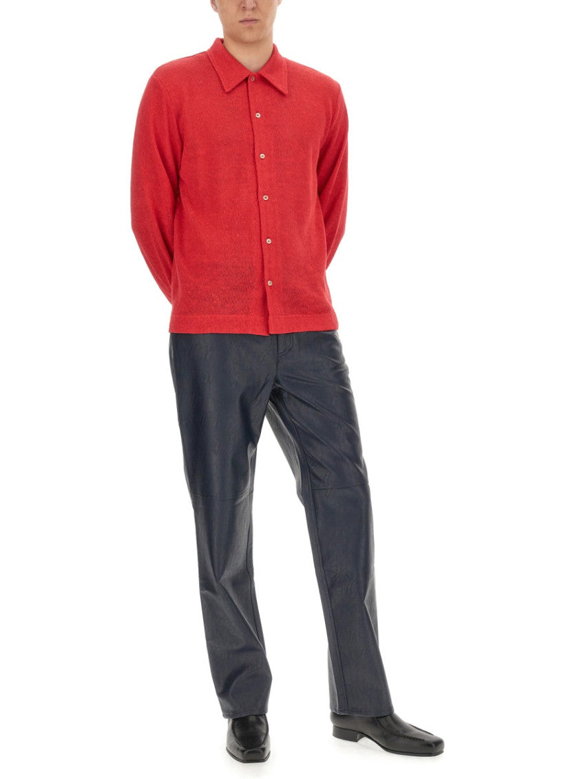 Red Regular Solid Shirt 2