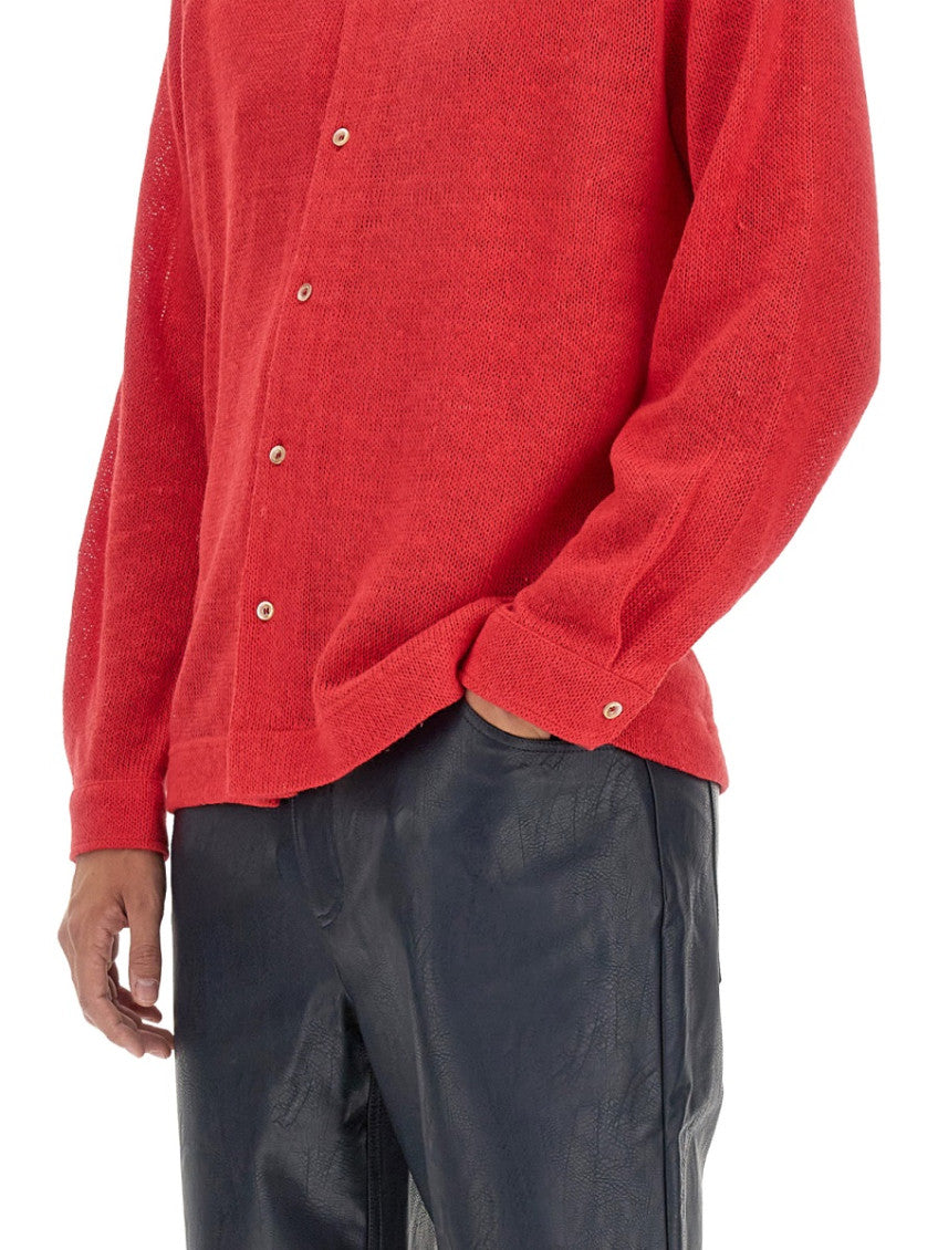 Red Regular Solid Shirt 4