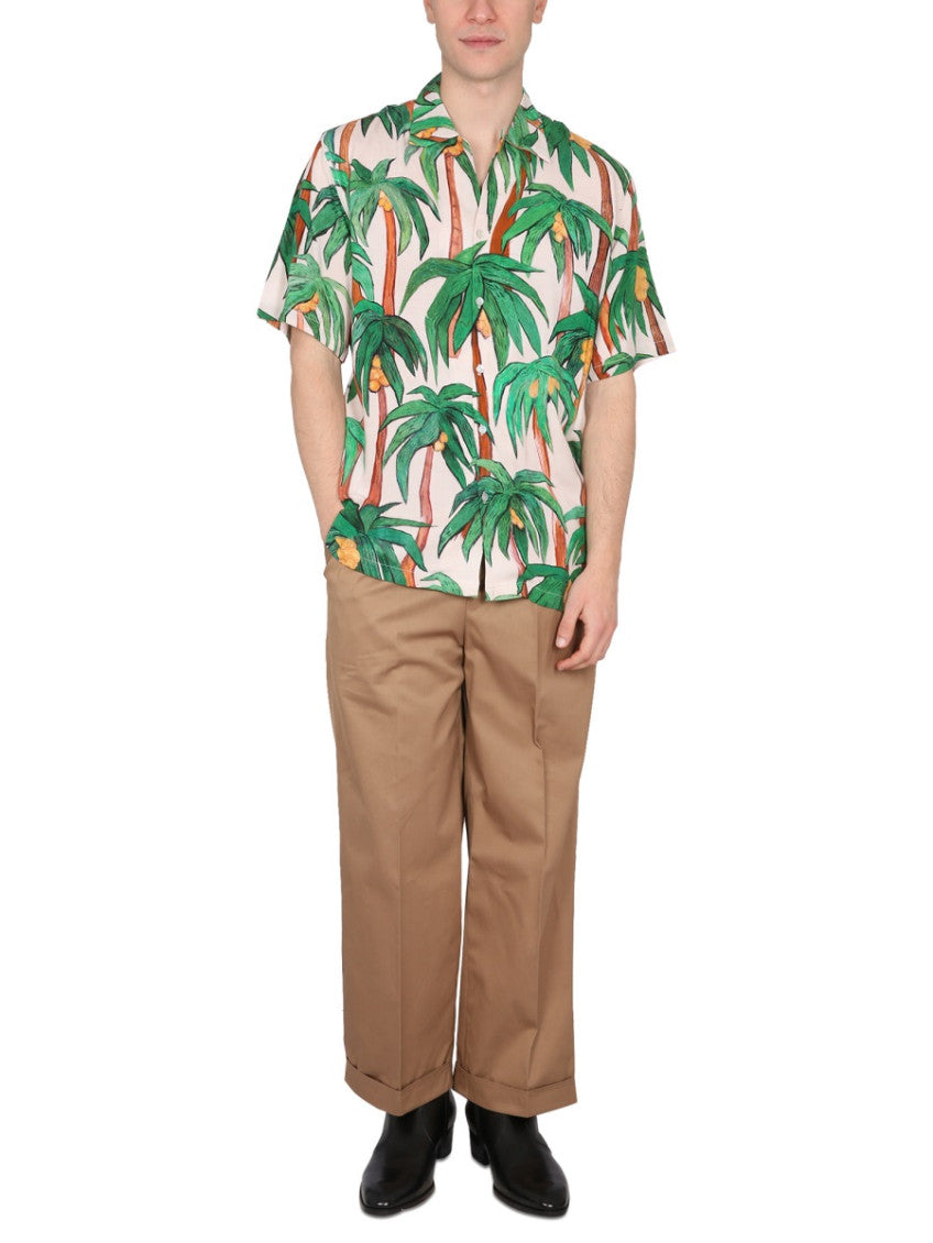 Beige Relaxed Graphic Shirt 2