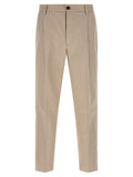 Beige Loose Pleated Pants 1