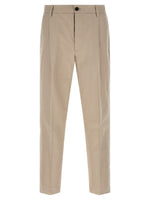 Beige Loose Pleated Pants 1
