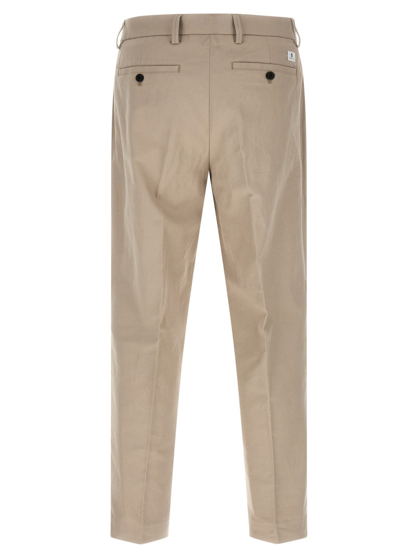Beige Loose Pleated Pants 2