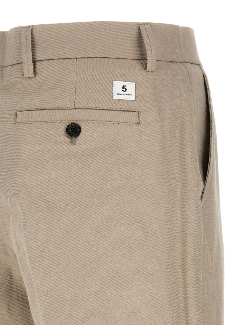 Beige Loose Pleated Pants 4