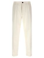 White Loose Pleated Pants 1