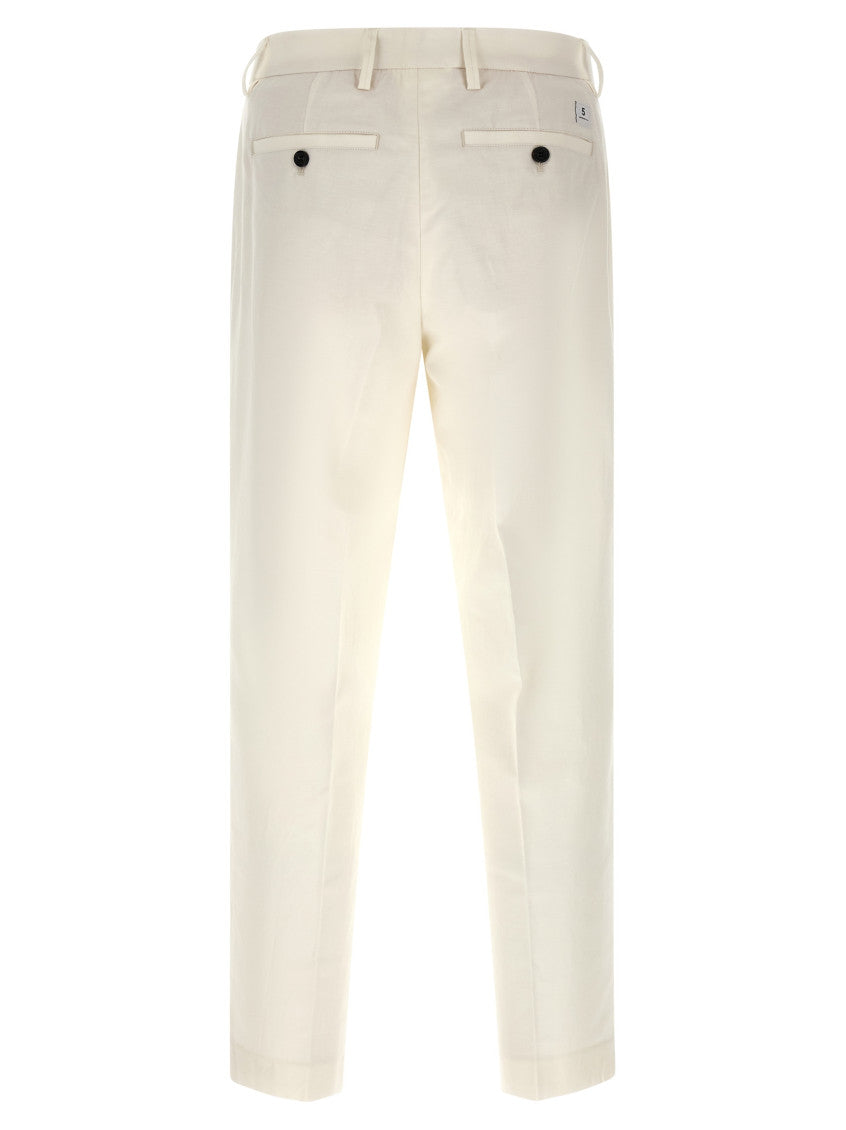 White Loose Pleated Pants 2