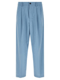 Light Blue Loose Pleated Pants 1