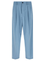 Light Blue Loose Pleated Pants 1