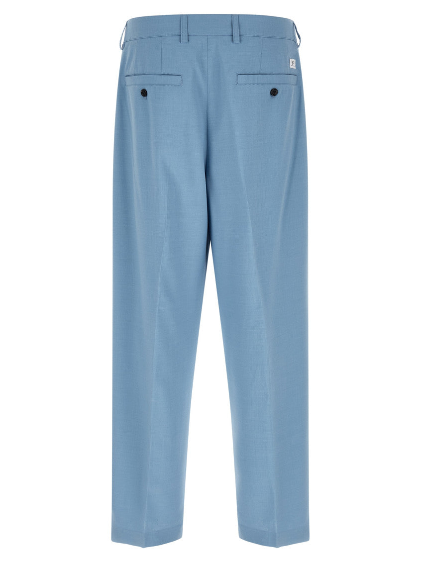 Light Blue Loose Pleated Pants 2