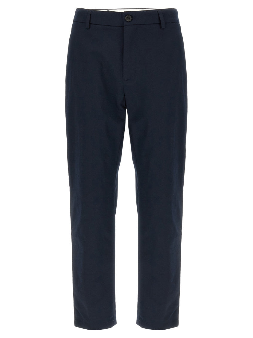 Blue Slim Flat Front Pants 1