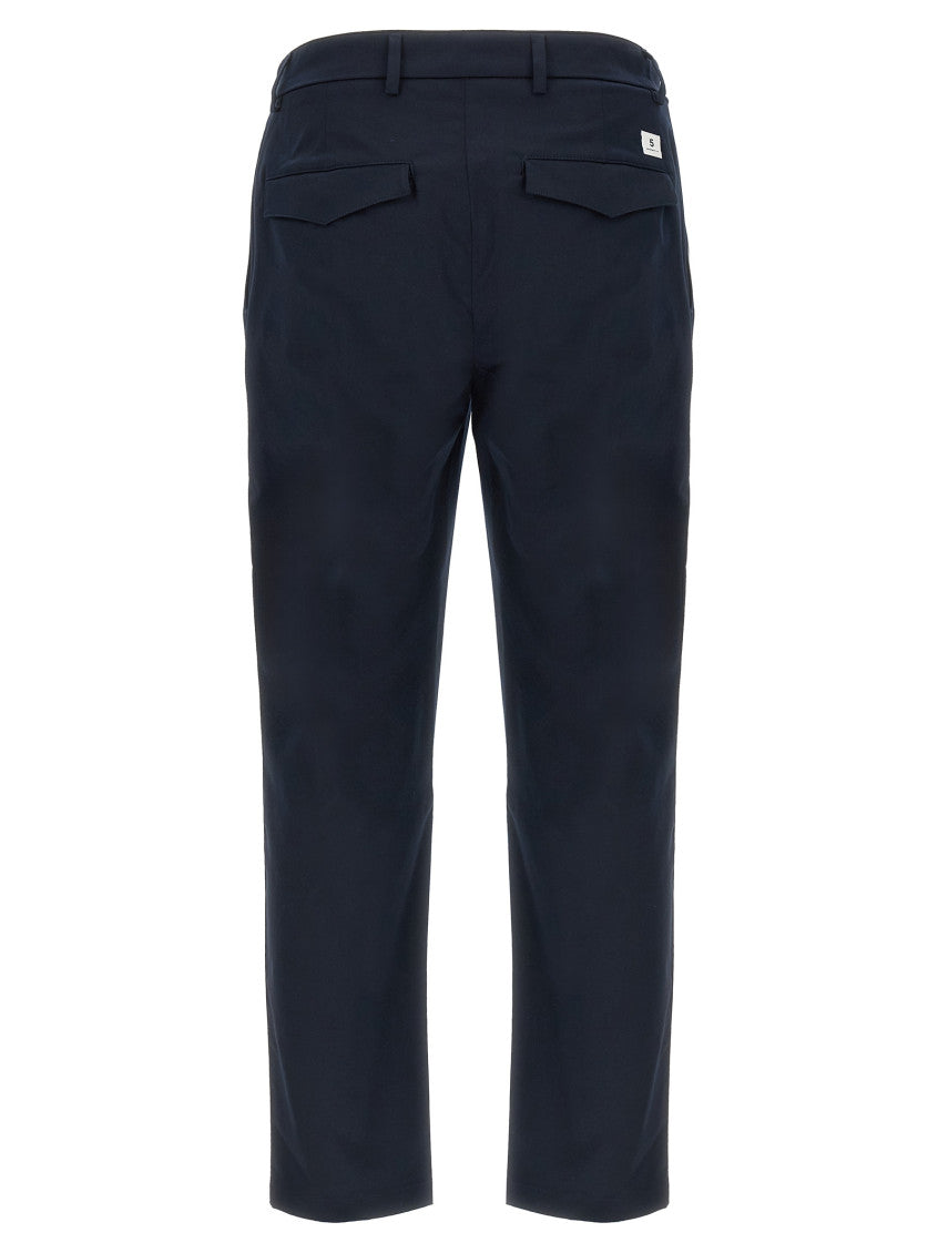 Blue Slim Flat Front Pants 2