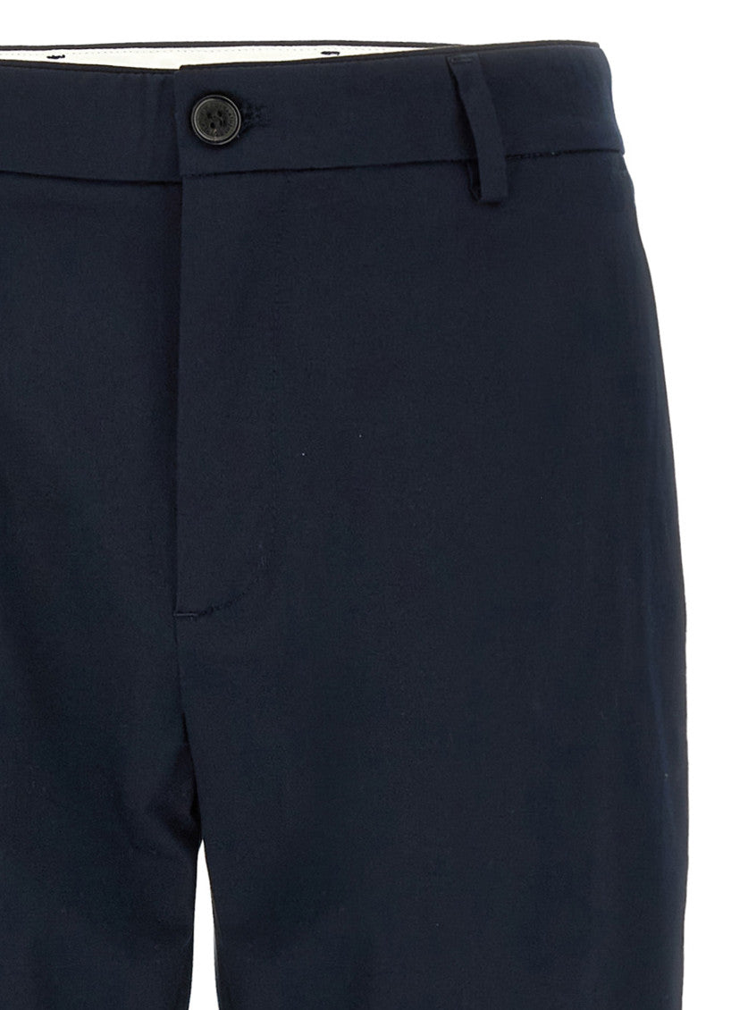 Blue Slim Flat Front Pants 3