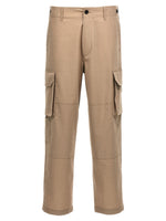 Beige Regular Cargos Pants 1