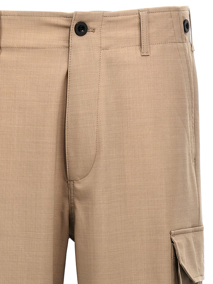Beige Regular Cargos Pants 3