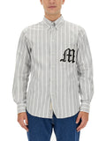Grey Regular Stripes Shirt 1