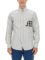 Grey Regular Stripes Shirt 1