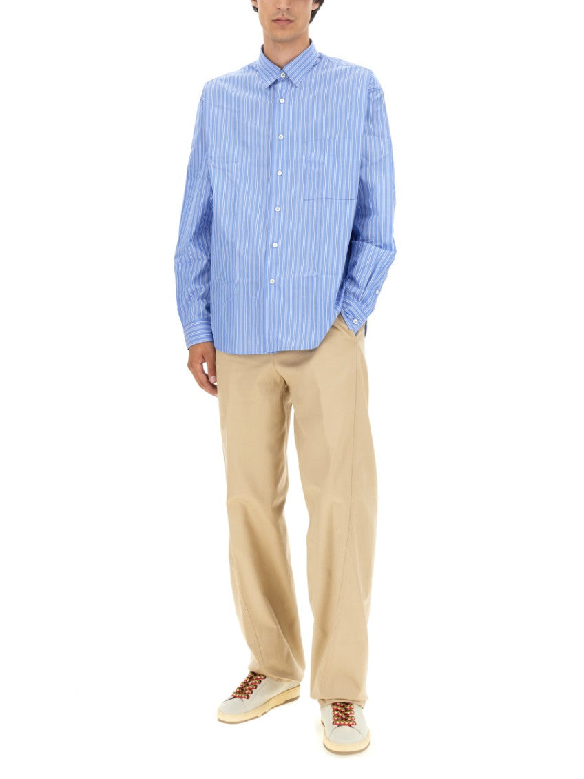 Blue Oversized Stripes Shirt 2