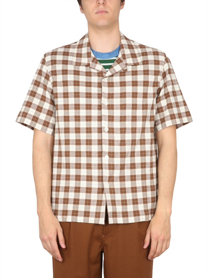 Brown Relaxed Check Shirt 1