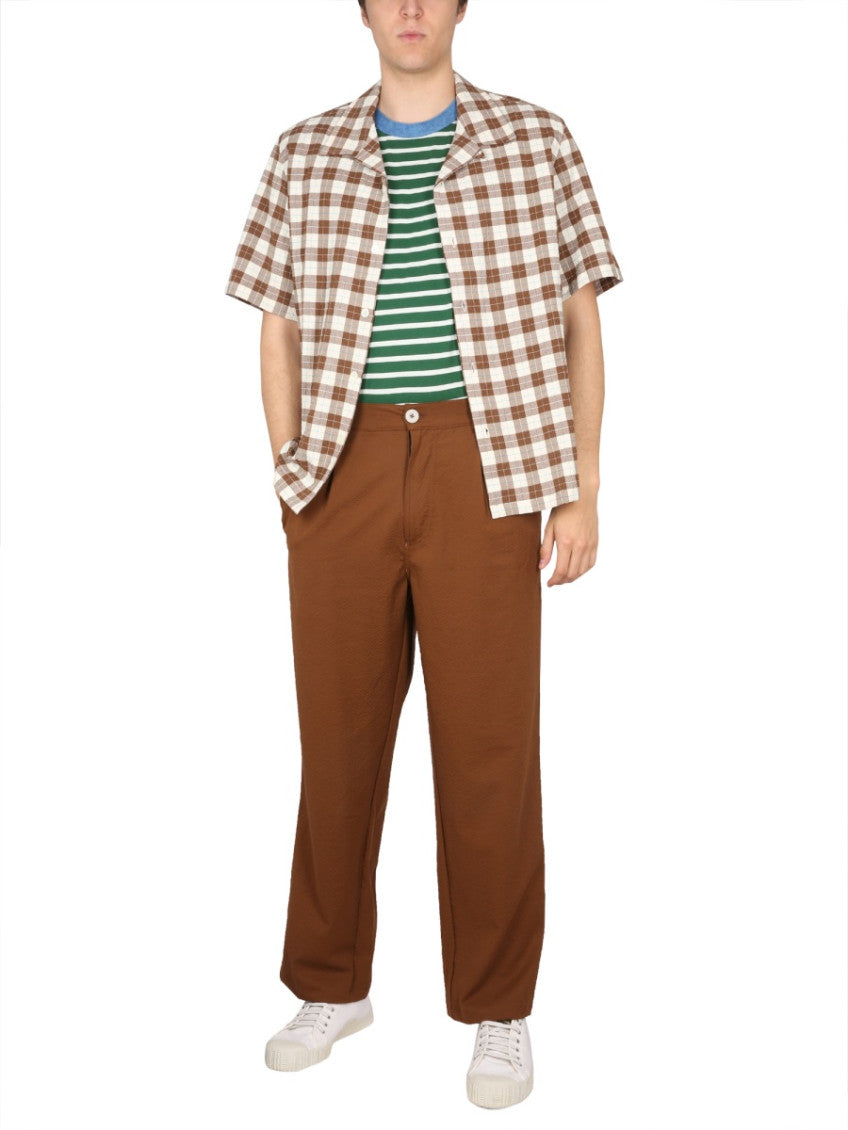 Brown Relaxed Check Shirt 2