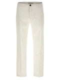 White Regular Flat Front Pants 1