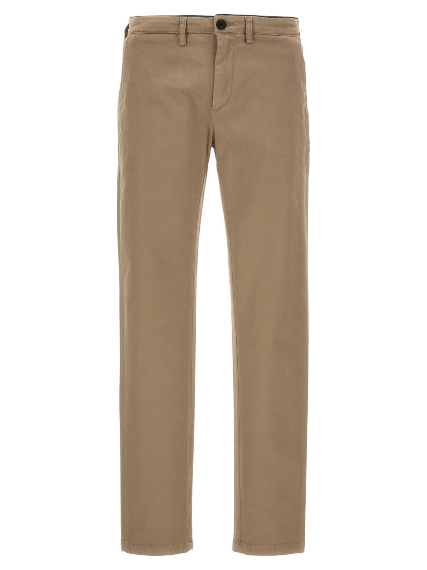 Brown Slim Flat Front Pants 1
