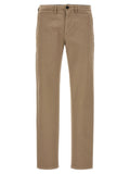 Brown Slim Flat Front Pants 1