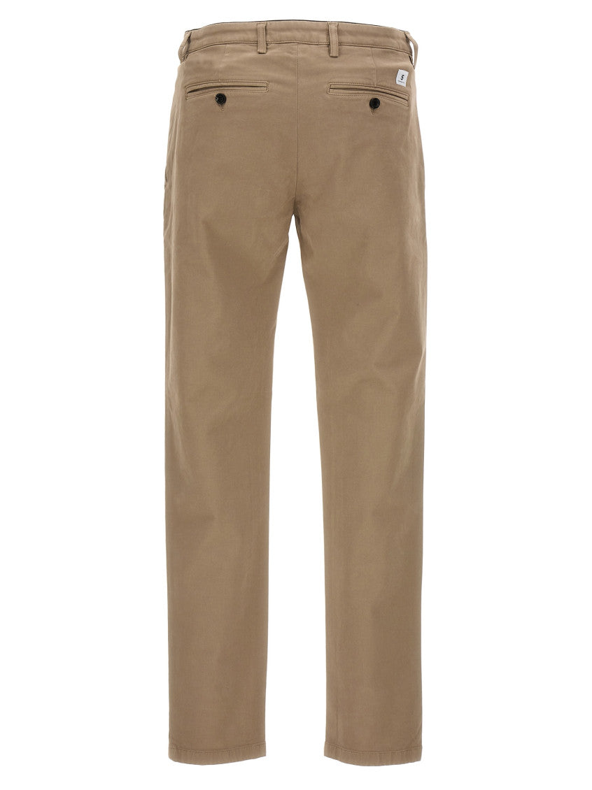 Brown Slim Flat Front Pants 2