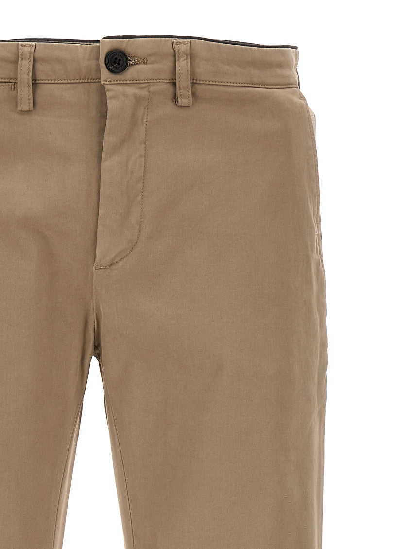 Brown Slim Flat Front Pants 3