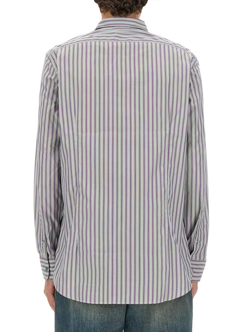 Grey Regular Stripes Shirt 2