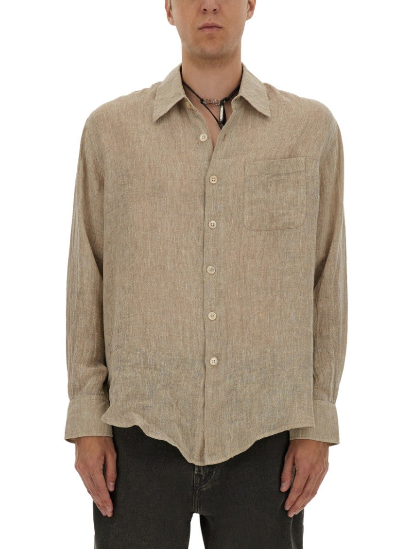 Beige Relaxed Solid Shirt 1
