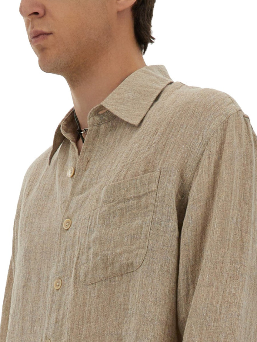 Beige Relaxed Solid Shirt 4