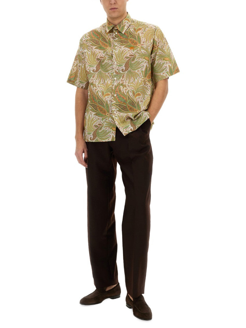 Green Regular Paisley Shirt 2