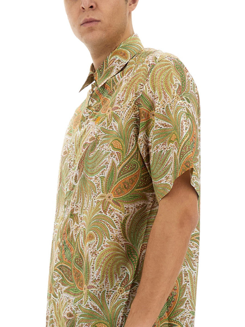 Green Regular Paisley Shirt 4