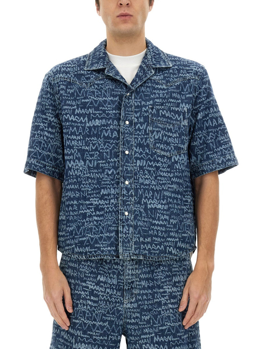 Denim Regular Logo Shirt 1