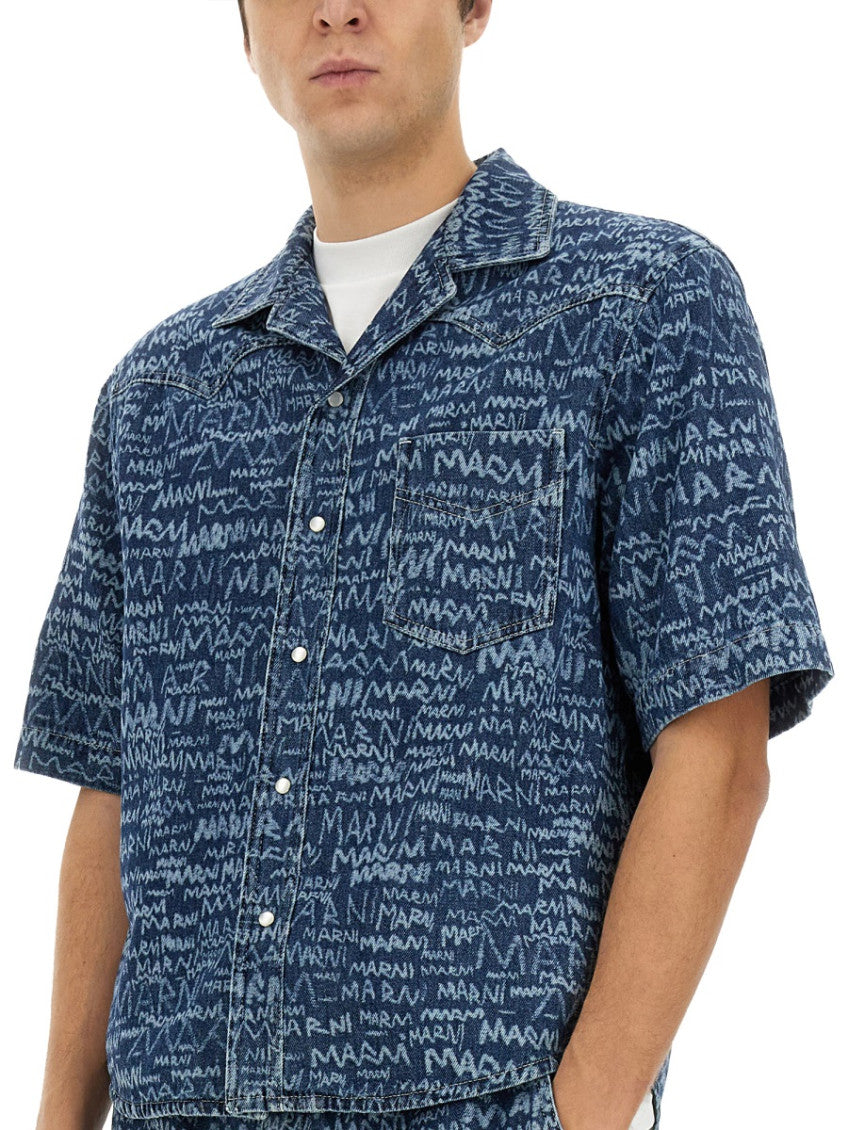 Denim Regular Logo Shirt 4