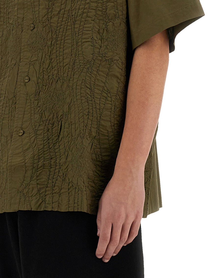 Olive Embroidered Shirt 4