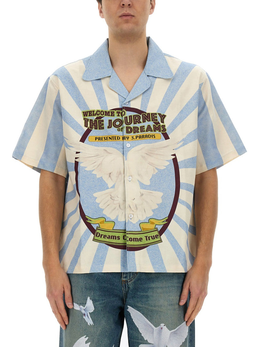 Sky Blue Graphic Shirt 1